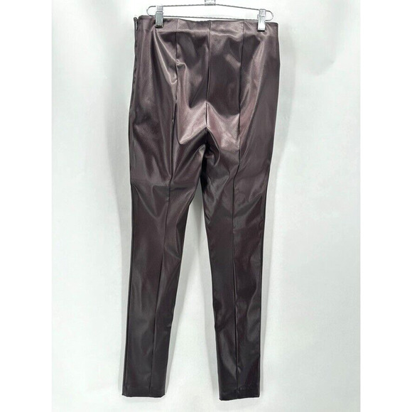 Theory NP Chintz Skinny Legging Stretch Ankle‎ Zip Size 6 Brown Preppy Date Glam - Picture 8 of 12